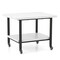 Printer Stand 2 Tier Under Desk Printer Table Rolling Cart with Storage Shelf Metal Frame Home Office